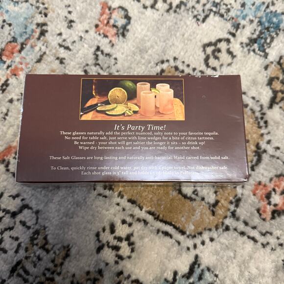 Himalayan‎ Salt Tequila Shot Glasses Set of 4 | Hand-Carved | The Spice Lab - Picture 2 of 5